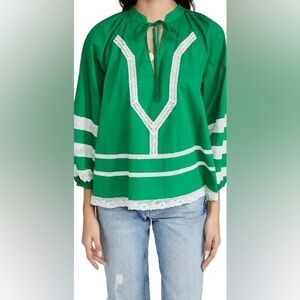 -R Rhode Tops Rhode Emerald Green Vikki Top